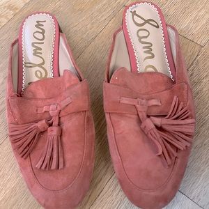 Backless pink loafers (Sam Edelman)